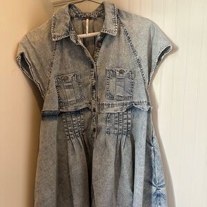 Free People Light Blue Denim Dress